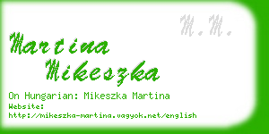 martina mikeszka business card